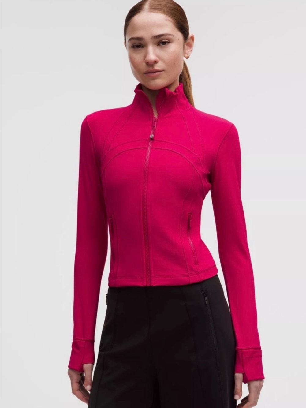 lululemon NWT Defined Cropped Jacket Nulu in Mulberry Spark Size 12